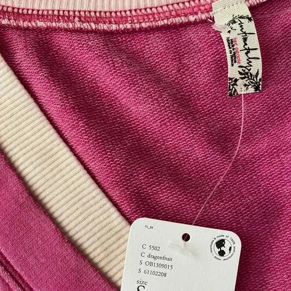 🆕Free People Intimately Cozy Cool Girl Tank Bodysuit Pink Dragon Fruit S🆕 - Picture 10 of 16